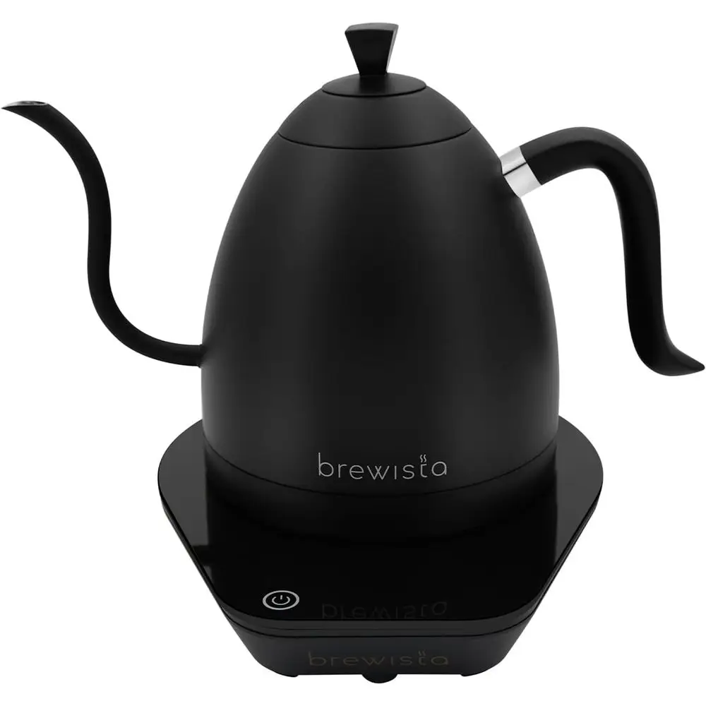 

Electric Gooseneck Kettle with LCD Display, Precise Temp Control, Boil & Keep Warm for Coffee & Tea, 1L Capacity, All Black