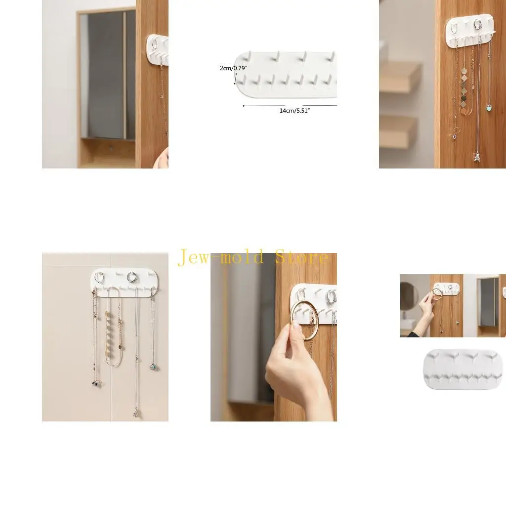 

C71B Necklace Wall Mounted Necklace Holder Jewelry Hooks Plastic Material
