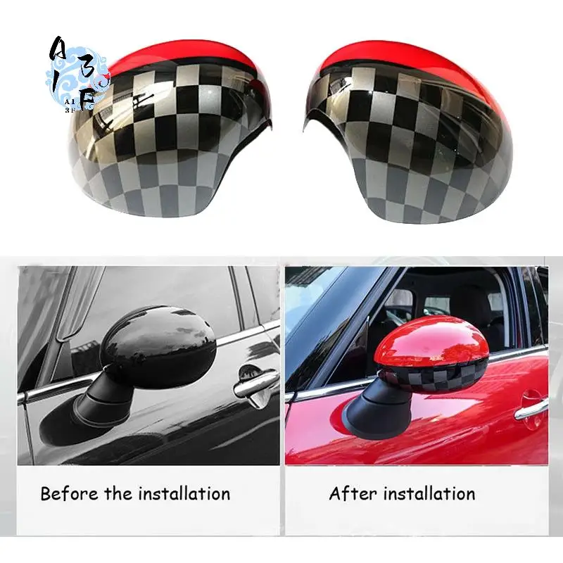 

A13F-Car Door Side Mirror Covers For Mini Cooper R55 R56 R57 R58 R60 R61 Power Fold Mirror