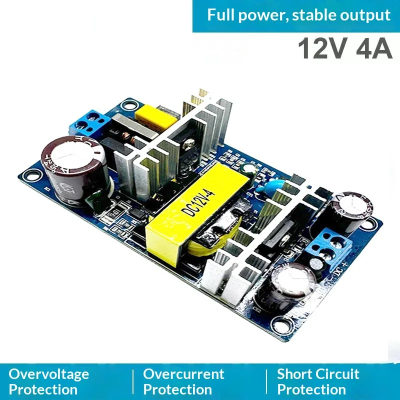 12V 4A Bare Board Switching Power Module - AC 110/220V to DC 12V for DIY Electronics