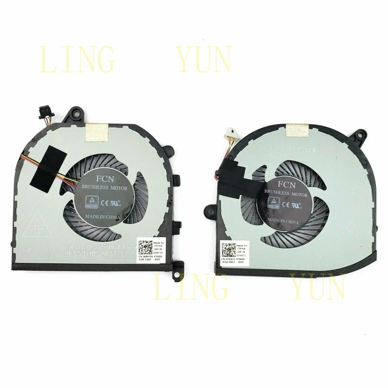 

Z Genuine for Dell XPS 15 9570 7590 Precision 5530 P56F002 Laptop CPU+GPU Cooling Fan