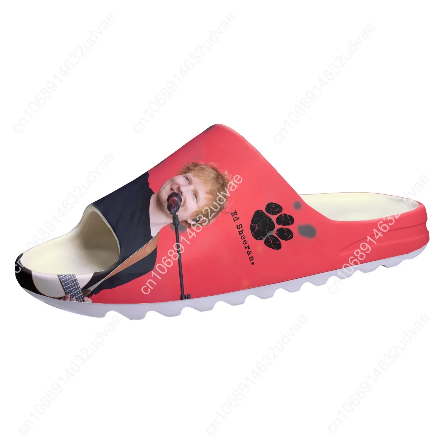 Ed Sheeran Custom Made Soft Sole Sllipers Home Clogs Step On Water Shoes Mens Womens Teenager Bathroom Beach Step In Slliper