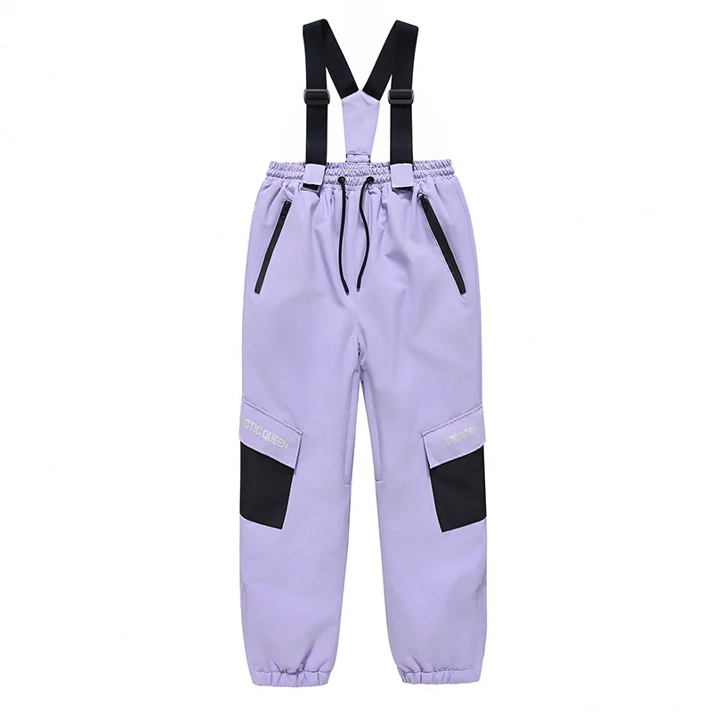 New Children Skiing Pants Snowfield Winter Waterproof Windproof Trouser Student Snow Clothes Outdoor Warm Thickened Kid Overalls