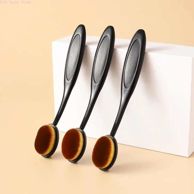 1-5PCS แปรงรองพื้นขนาดใหญ่แปรงสีฟันรูปร่างแต่งหน้าแต่งหน้าเครื่องมือได้อย่างรวดเร็วการใช้ครีมและแป้งเครื่องสำอาง