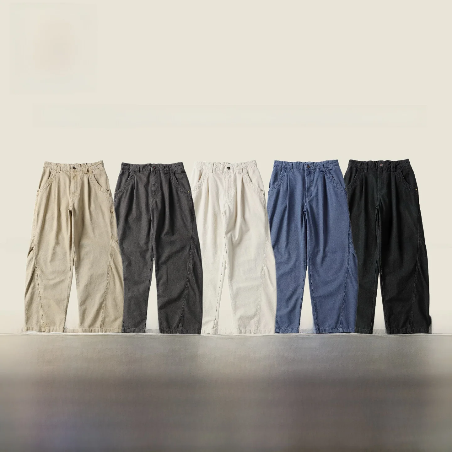 

Ретро-джинсы в японском стиле с декоративными вставками, свободные прямые брюки, повседневные рабочие штаны для мужчин, простые повседневные брюки