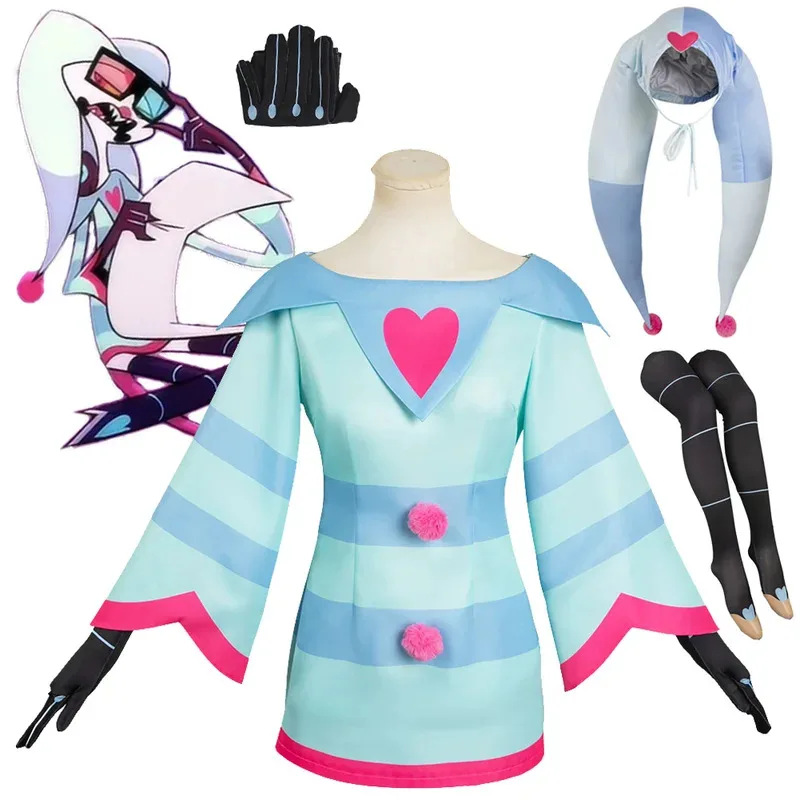 

Fizzarolli Cosplay Fantasy Hat Sleepwear Cartoon Evil Boss Costume Disguise Adult Women Roleplay Fantasia Outfits