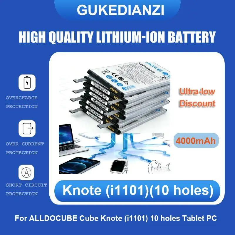 Battery For ALLDOCUBE Cube Knote (i1101) 10 holes Tablet PC 8 ALLDOCUB IWORK 11 iwork10 Pro iPlay 30 iPlay30 20 I1025 Laptop /