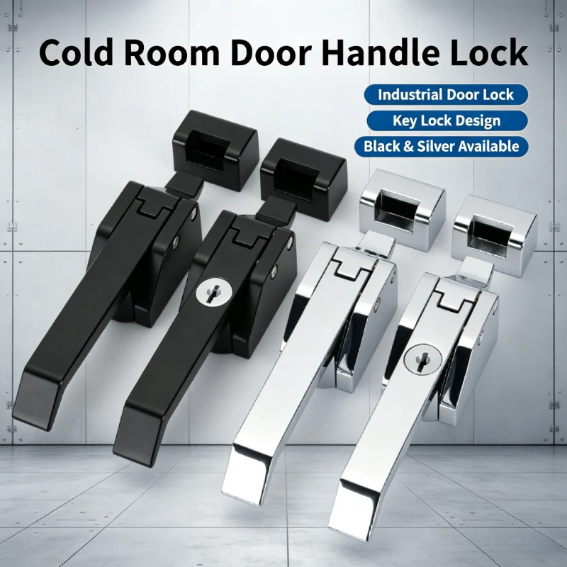 DK615 Freezer Handle Oven Door Hinge Cold Storage Store Industrial Knob Lock Laboratory Latch Hardware Pull Part Equipment
