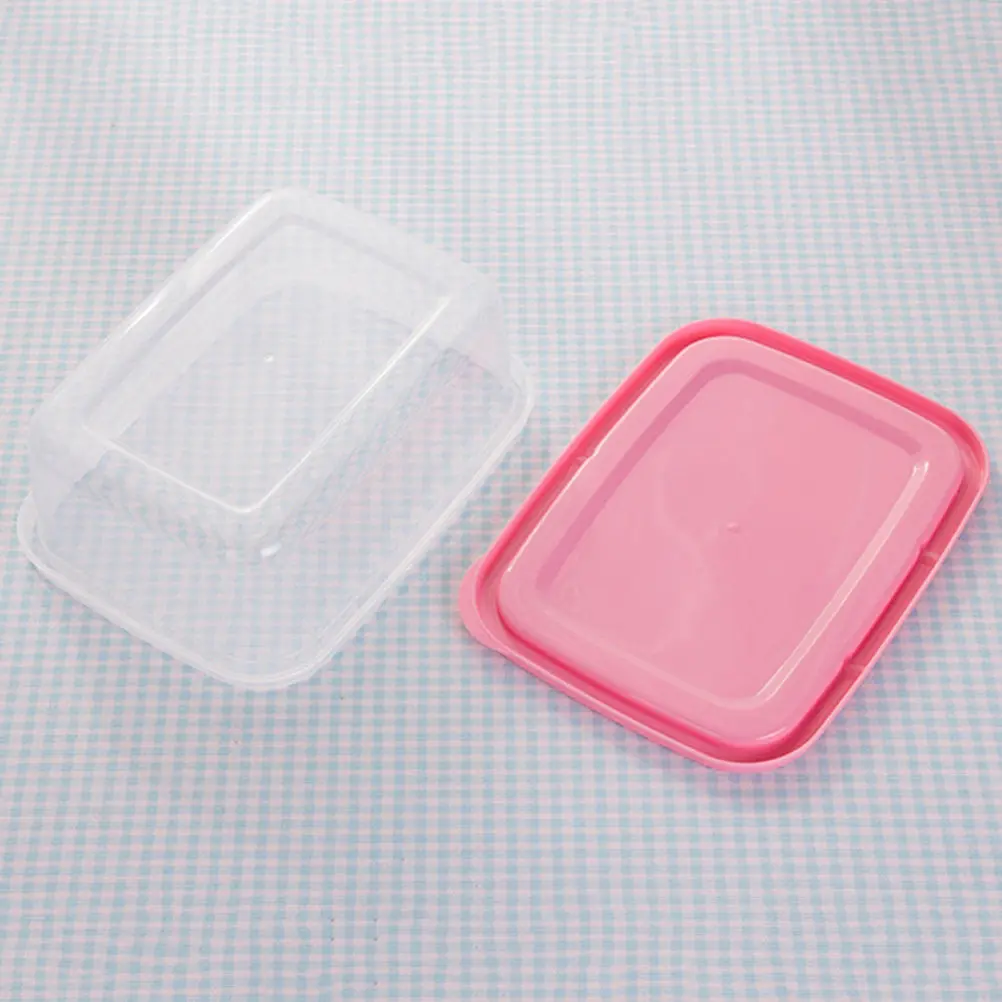 6Pcs Mini Food Storage Boxes Rectangular Plastic Lunch Containers Stackable Sealed Leakproof Microwave Freezer Safe for Meal