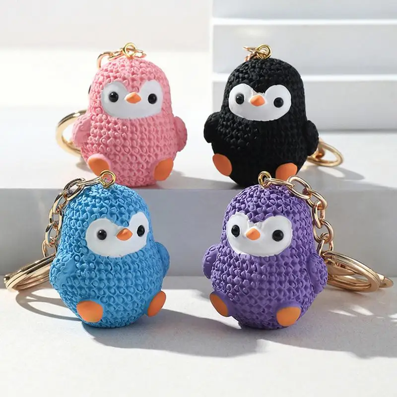 Penguin Keychains For Backpacks Resin Lovely Car Keys Pendant Penguin Keychains Pendant Miniature Keychains For Winter Animals