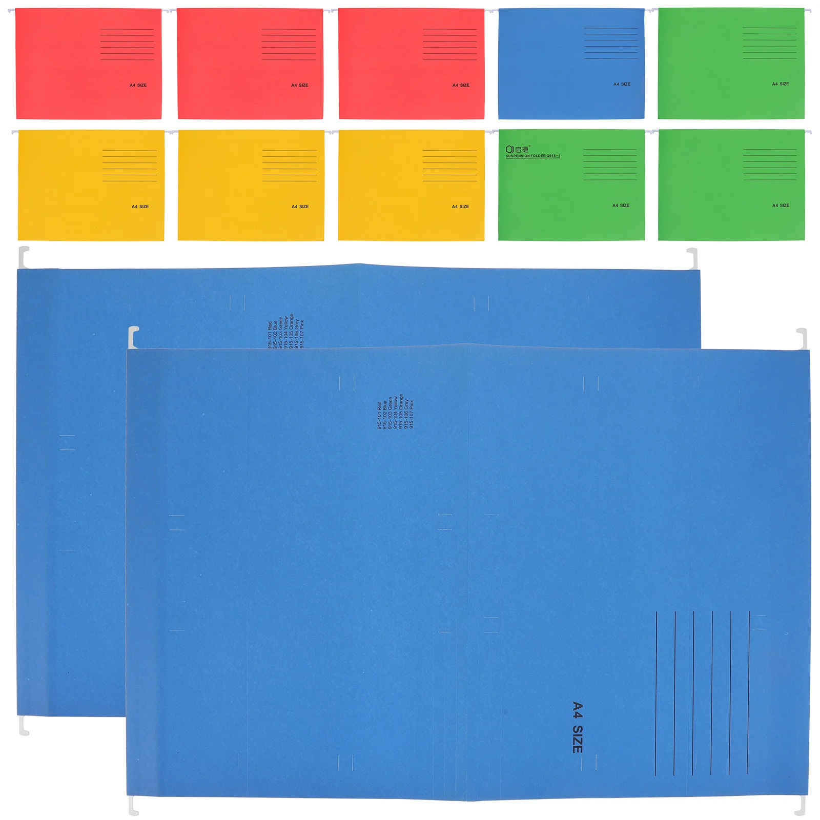 12Pcs Hanging File Folder Metal Frames Colorful Receipt Organizer Bills Holder Office Document Storage Hanging File Folders