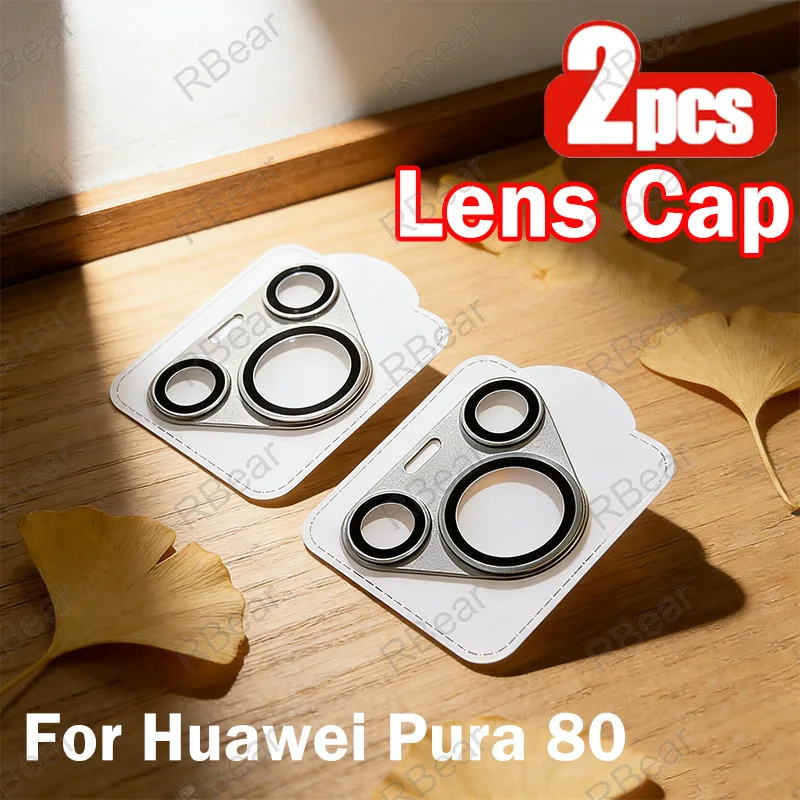 

2Pcs for HUAWEI Pura 80/80Pro Camera Lens Guard,High-Clarity Tempered Glass + Sturdy Metal Border,Scratch-Proof Protective Cover