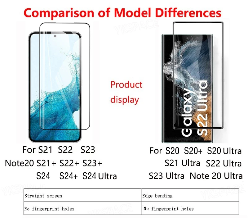 Entsperren Sie den Fingerabdruck ohne Loch, vollständig klebendes gehärtetes Glas für Samsung Galaxy S24 S23 S22 S21 S20 Plus Note 20 Ultra Displayschutzfolie – Detail 22