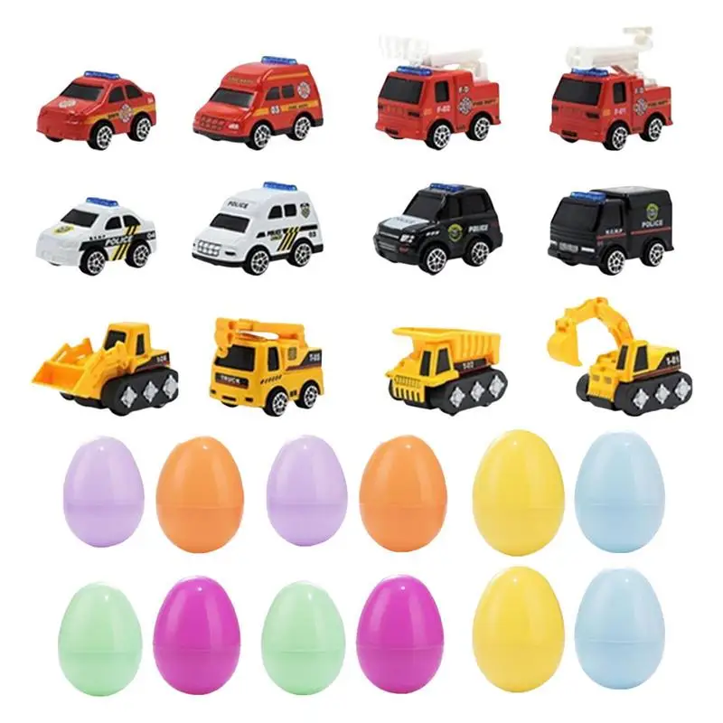 Easter Eggs Cars Toy Fun Egg Vehicle Toys For Easter Hunt Party Favor Easter Basket Stuffers Easter Egg Surprise Filled Toy