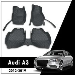 Car Floor Mats For Audi A3 8V Sedan 2013 2014 2015 2016 2017 2018 2019 2020 Custom Leather Rugs Auto Interior Accessories Parts