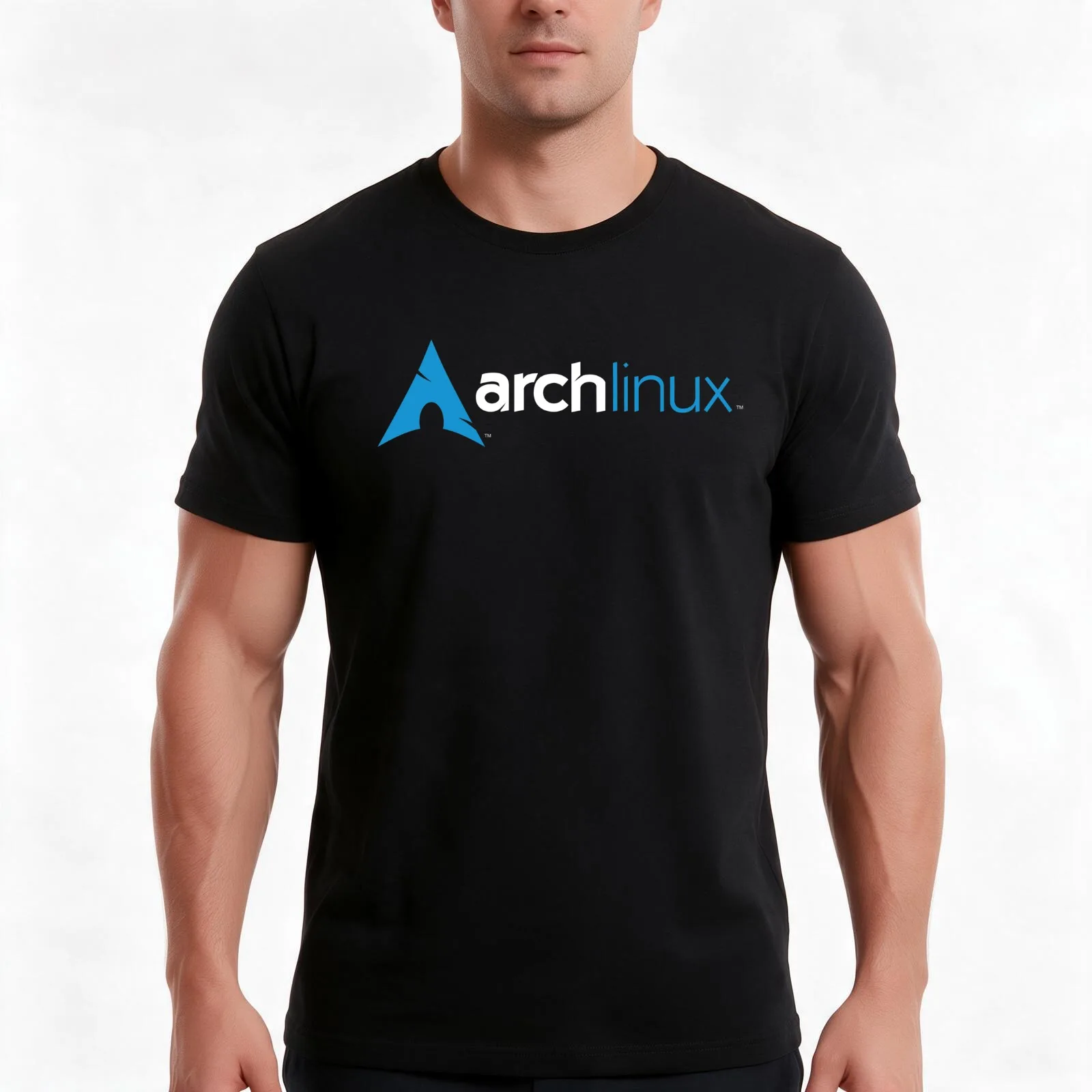 Arch Linux T-Shirt, Summer Casual Cotton Tee, Oversized Streetwear Tops, Vintage Graphic Print, Loose Fit Short Sleeve