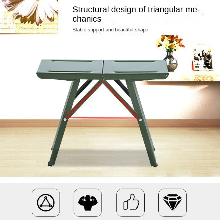 Portable Folding Mini Steel Thickened simple Camping Stool Chair Outdoor Fishing Hiking Backpacking light queue train dormitory