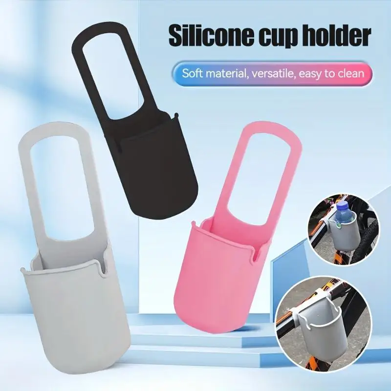 

Universal Silicone Cup Holder for Strollers-Multi-Function Non-Slip Leak-Proof Drink Carrier for Wheelchairs&Bicycles