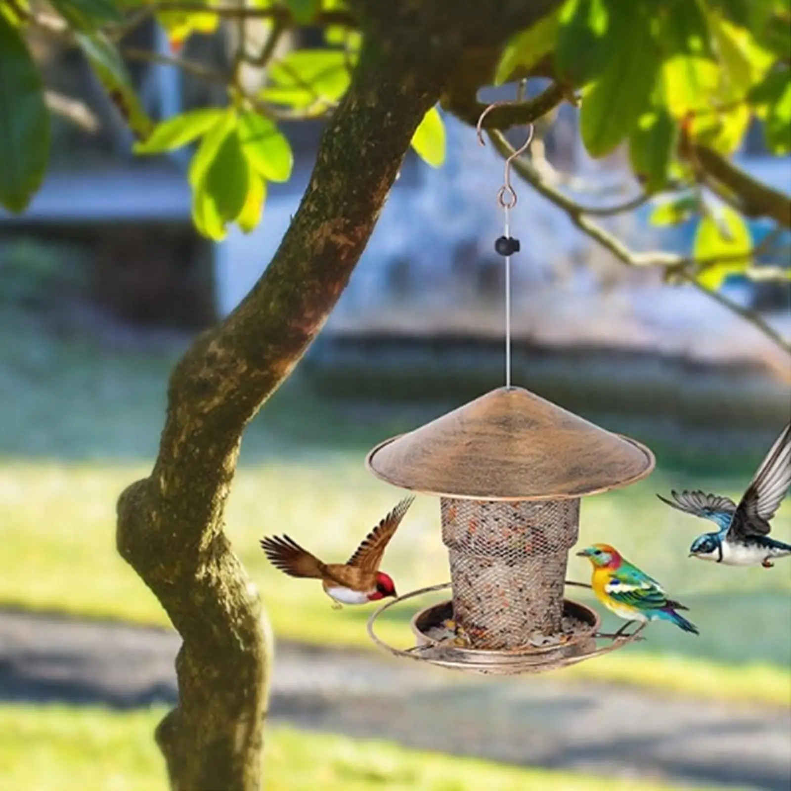 Outdoor Vogelvoeder Tuindecoratie Gemakkelijk schoon te maken Benodigdheden Vogelvoerbak Voederstation voor Gazon Boerderij Achtertuin Tuin Balkon