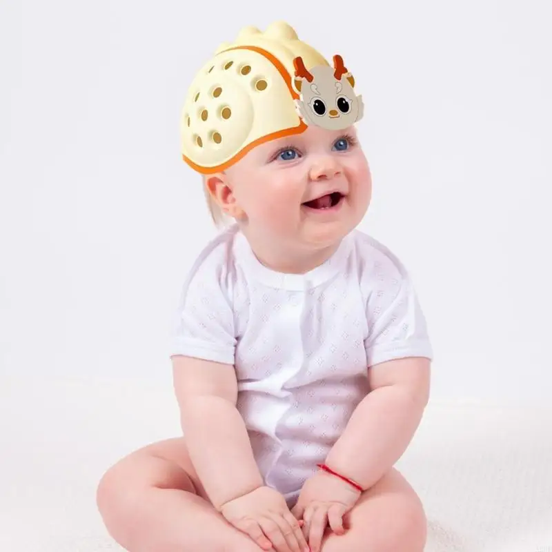 

Infants Safety Hat Soft & Comfortable Headguard Cartoon Baby Protective Hat for Toddlers Learning to Walk and Crawl A2UB