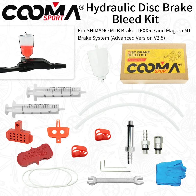 Hydraulic Brake Bleed Kit for SHIMANO Road MTB Magura Txktro Mineral Oil Brake system, V0.5, V0.85, V2.5 Kit