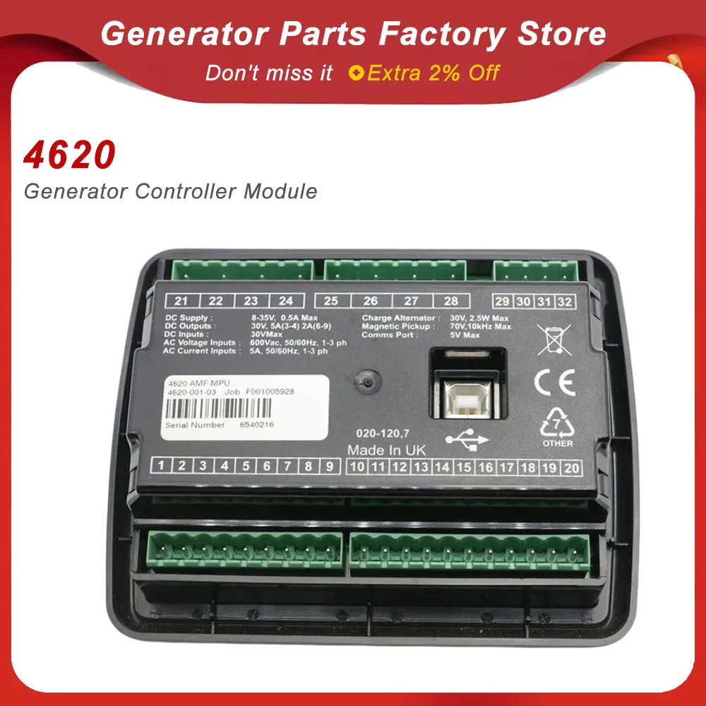 4620 AMF Diesel Electric Generator Controller Module Genset Auto Mains Failure Control Panel 4620MKII accessor