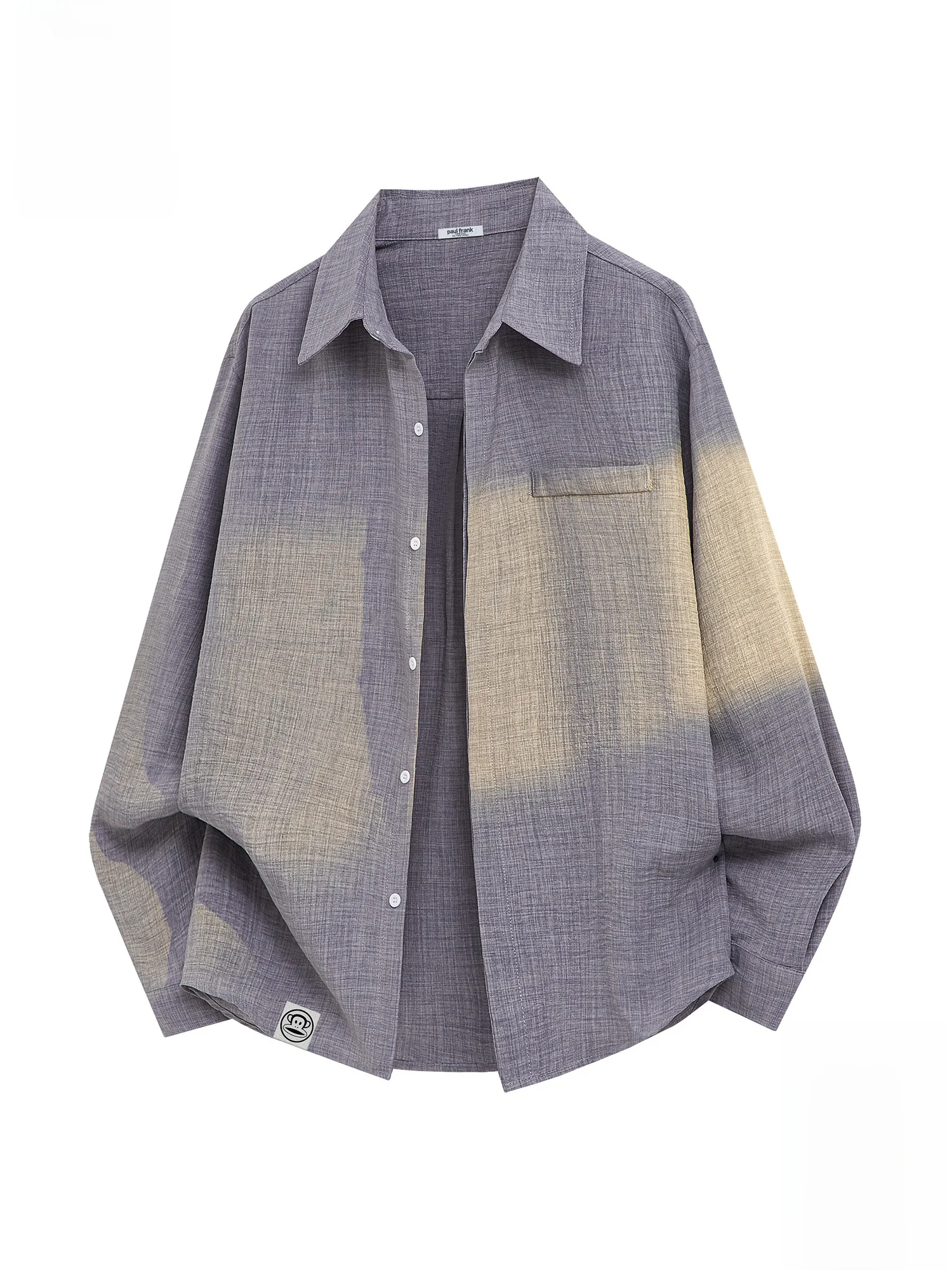 

PaulFrank Long Sve Casual irt Men's Loose Fit Turn-down Collar Workwear Spring New Sle Comfortable Breathable Polyeste...