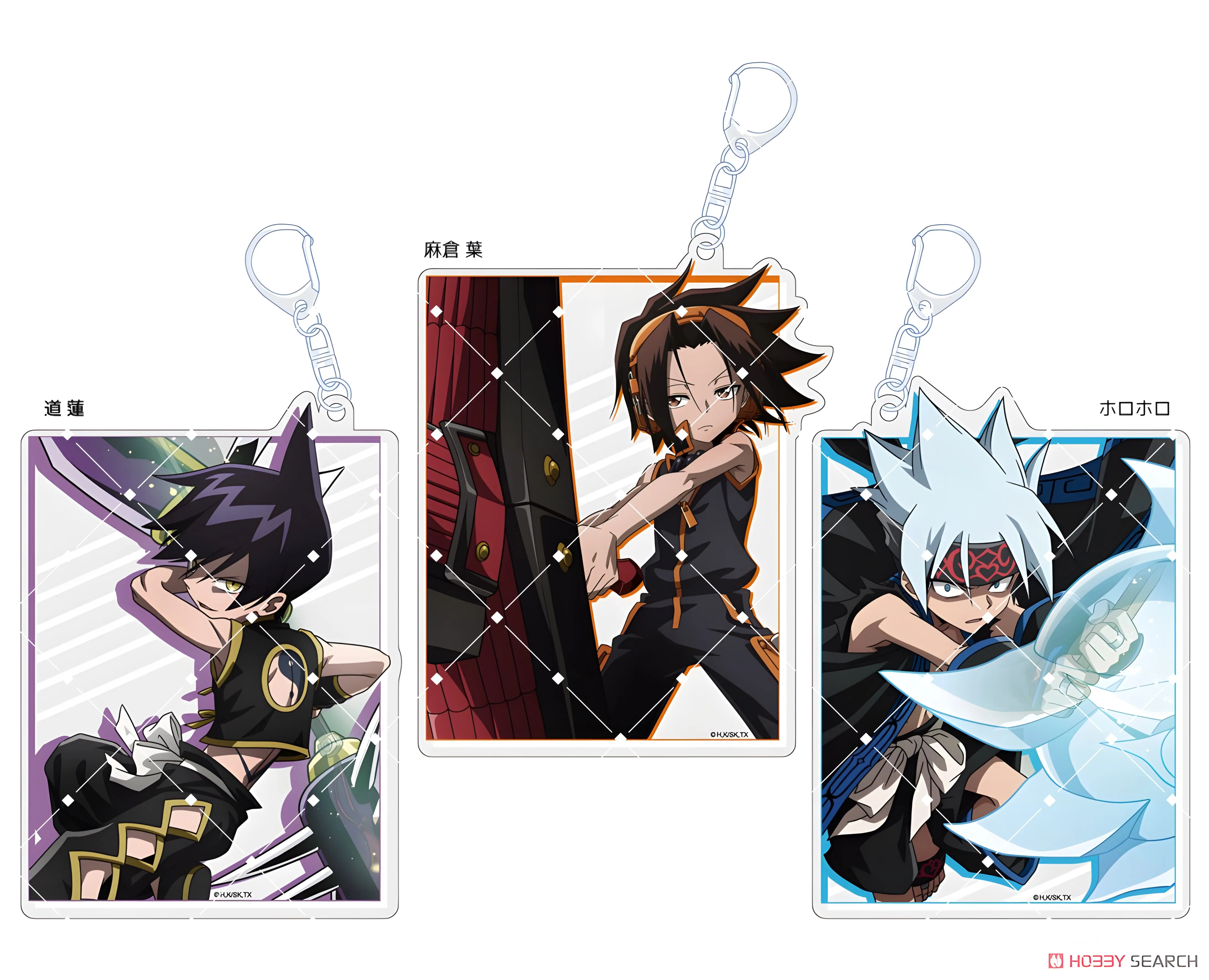 Divertido Anime rey chamán llavero acrílico productos llavero bolsa regalo de recuerdo Yoh Asakura Kyoyama Anna encantos animación relacionada