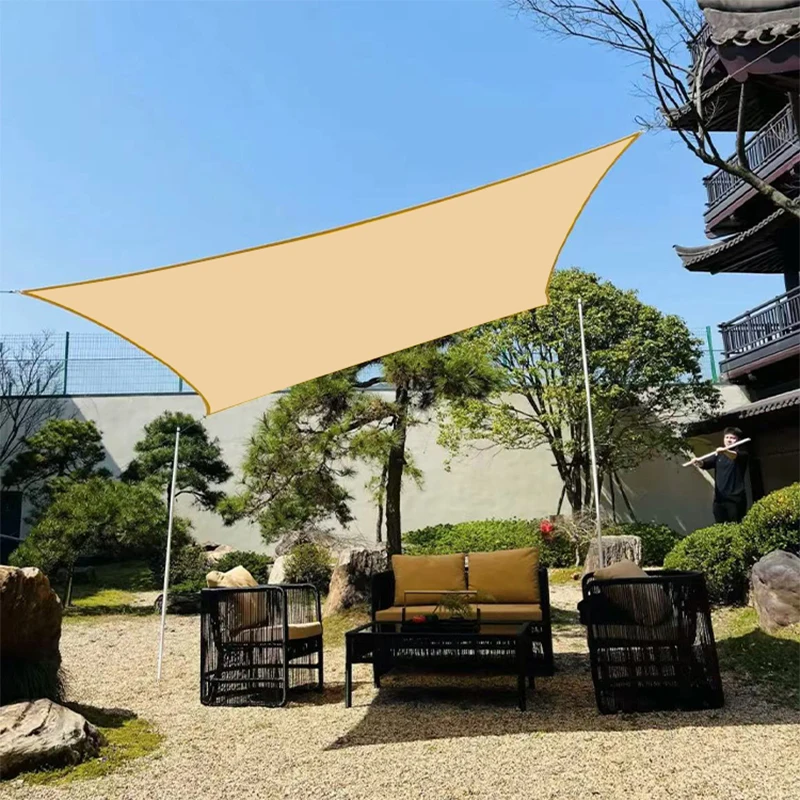 

210D four-corner shade sail garden sun protection swimming pool anti-UV balcony rain-proof outdoor camping waterproof shade sail