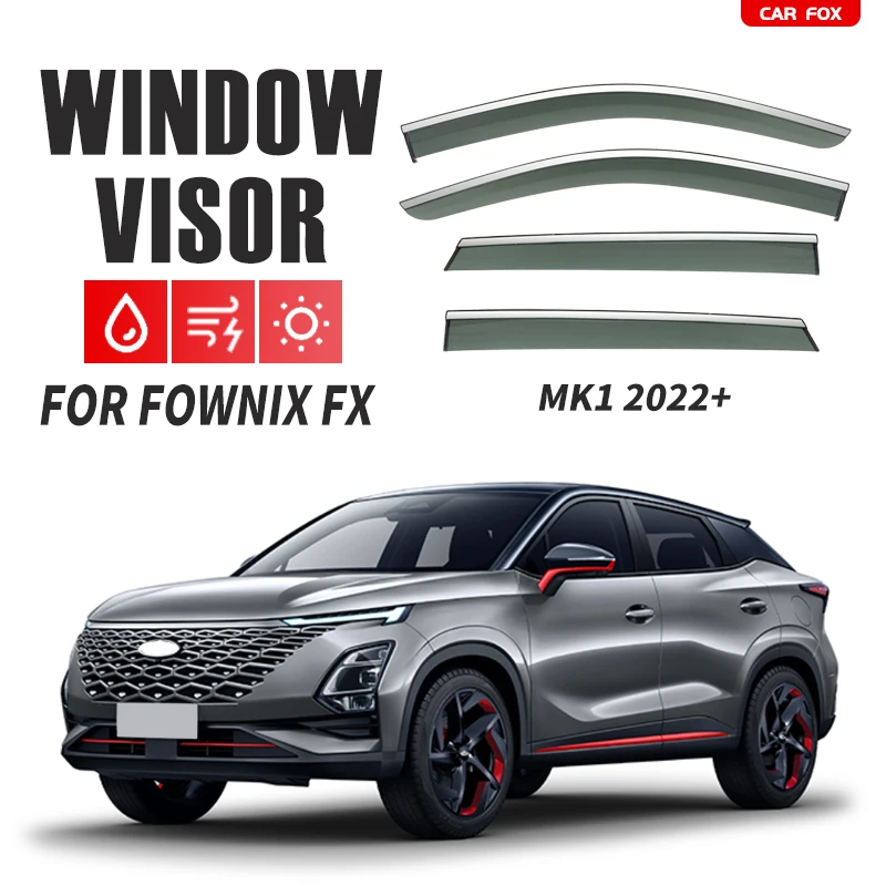 

For Fownix FXE MK1 2022-2023 Plastic Window Visor Vent Shades Sun Rain Deflector Guard FORFownix FXE MK1 2022-2023