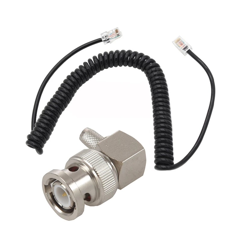 

ABGZ-1 Pcs BNC Male Plug Right Angle Crimp RF Coax Adapter Connector & 1 Pcs 8Pin Microphone Cable Cord