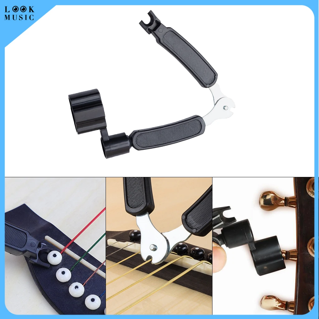 1/5/10PCS 3 In1 Guitar String Changer Multifunction Guitar Winder String Cutter Pin Puller For Ukulele Guitar Banjos Mandolins