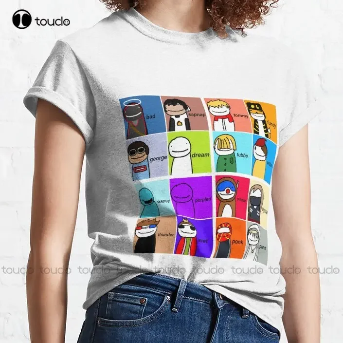 

Классическая футболка New Dream Smp, хлопковая футболка ужасов, S-3XL, унисекс