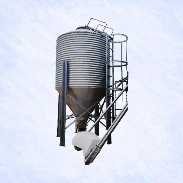 Compact pigsty unit feeding tool feed bin feed tank for pigs, chickens, breeder broilers