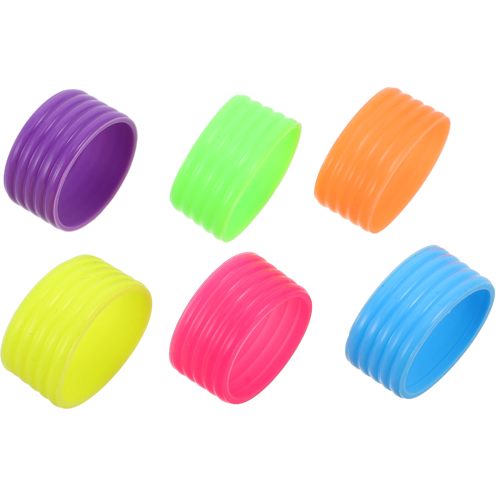

6 Pcs Racket Anti-slip Ring Silicone Grips Rings Badminton Tennis Professional Band Convenient Outdoor