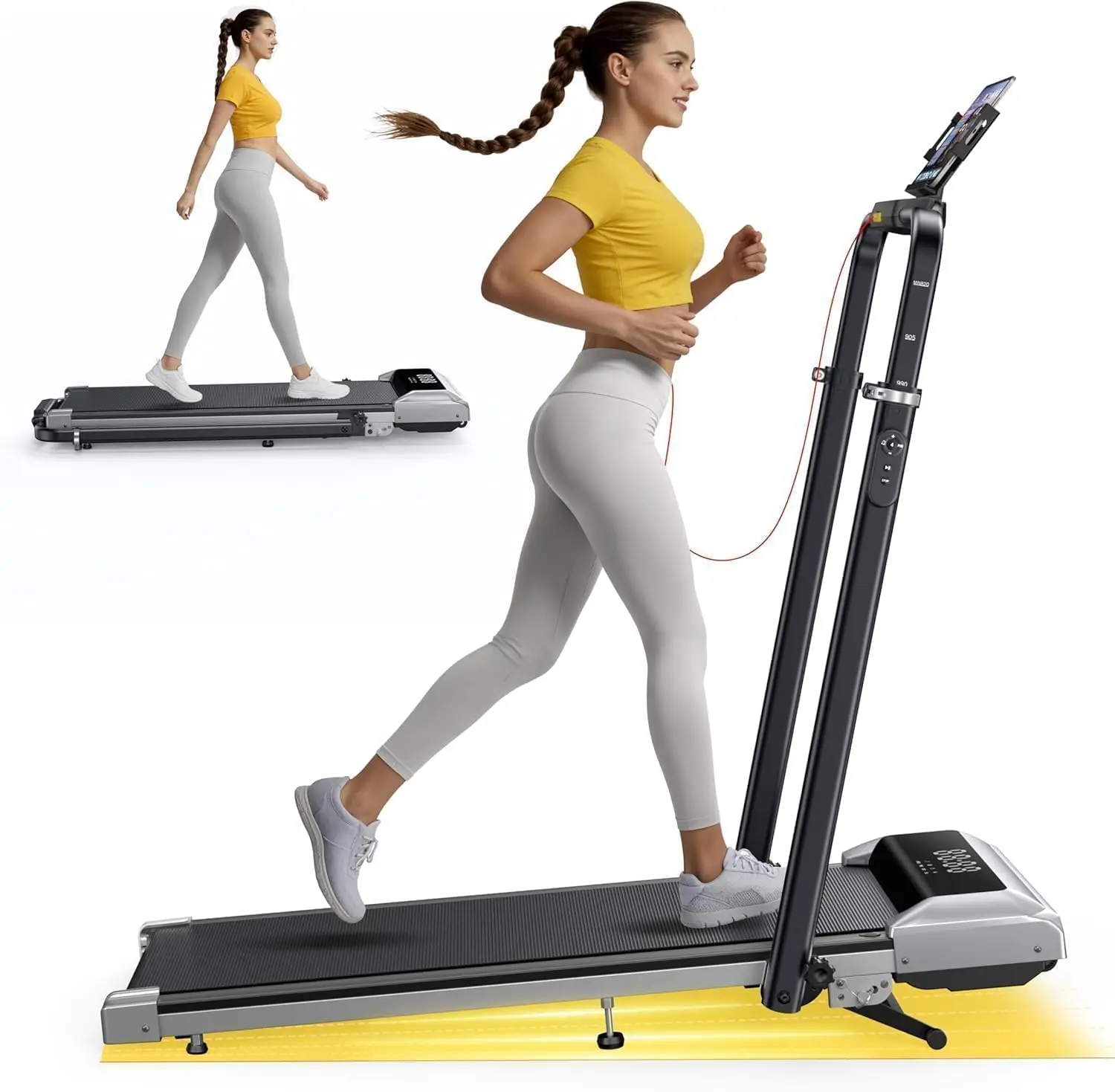 

Беговая дорожка Walking Pad с наклоном 12%, складная беговая дорожка 6-в-1 с регулируемой ручкой для дома/офиса, на заказ