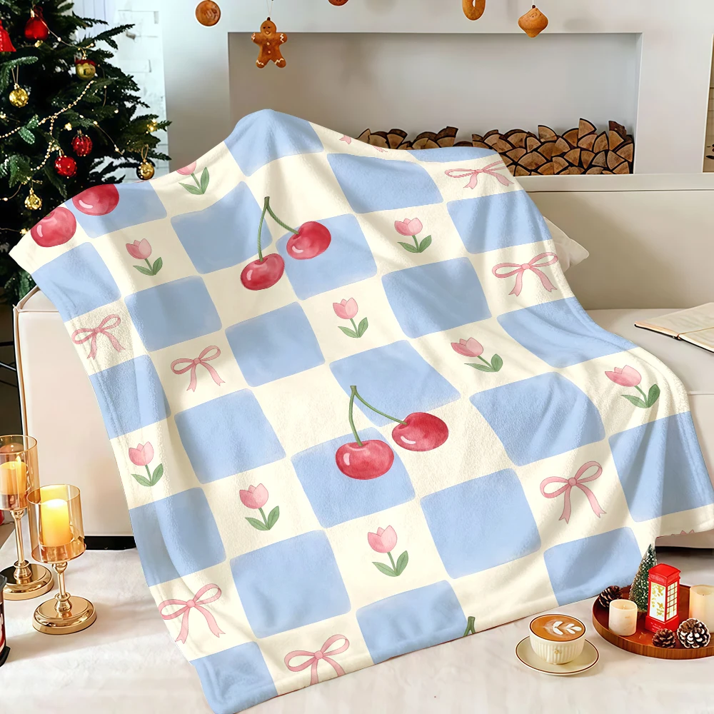 Vintage Sunflower Bee Floral Flannel Blanket Soft Fuzzy Plush Cozy Warm Throw for Sofa Bed Couch Home Decor Gifts