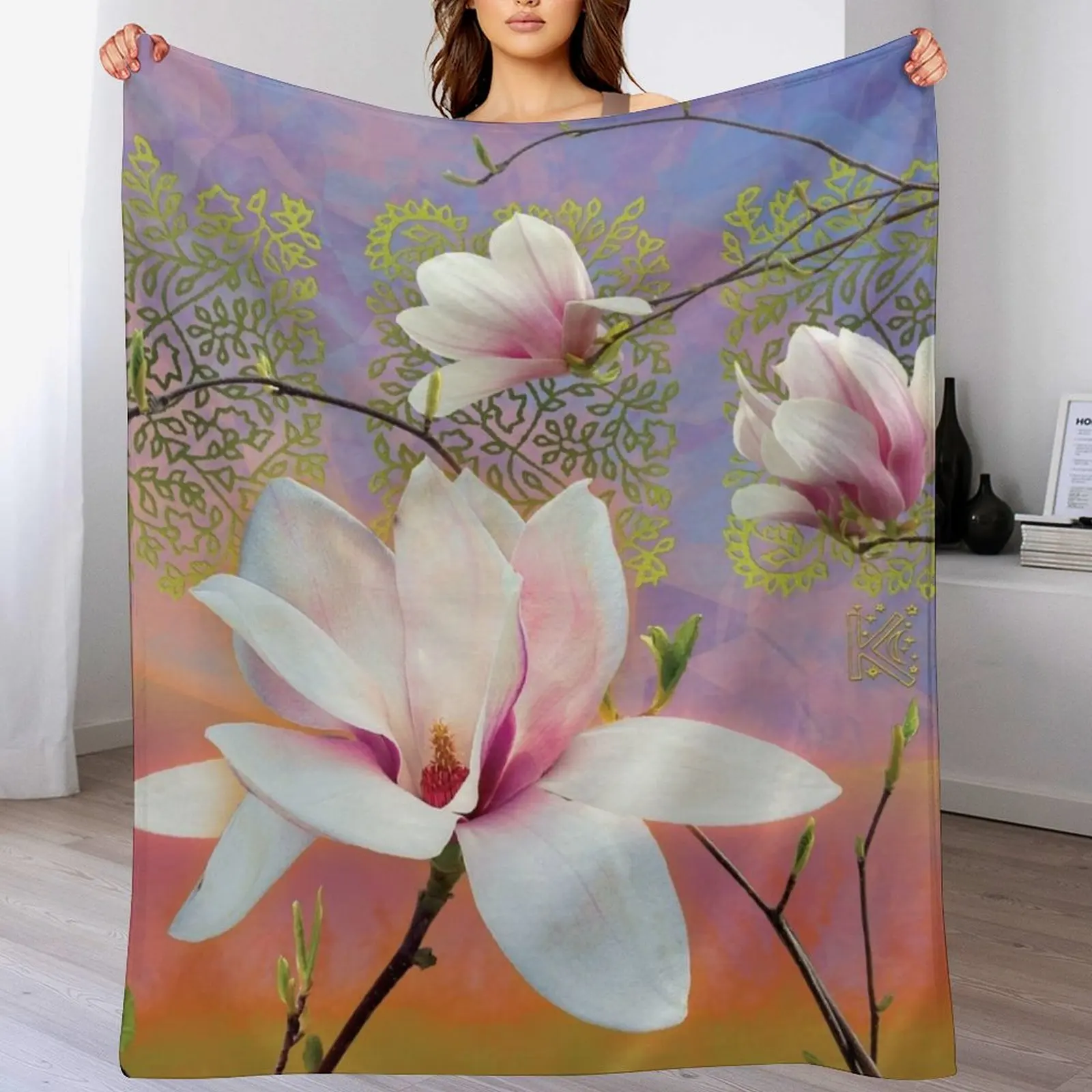 

Tulip Tree Saucer Magnolia Throw Blanket Fashion Sofas Soft Blankets