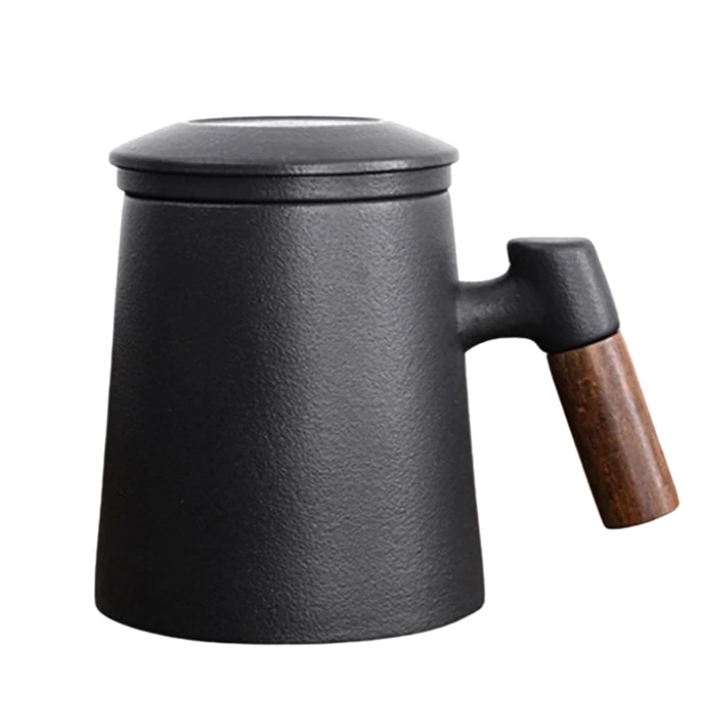 

Mug Ceramic Tea Water Separation Bubble Cup Home Belt Handle Filter Tea Leak With Cover Drinkware Type Shape Parts Accessories