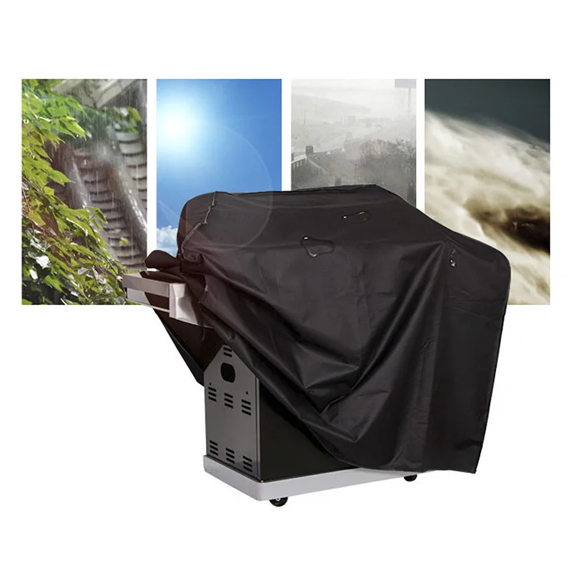 BBQ Grill Barbeque Cover Anti-Dust Waterproof Weber Heavy Duty Charbroil BBQ Cover Outdoor Rain Protective Barbecue Cover 2 Size