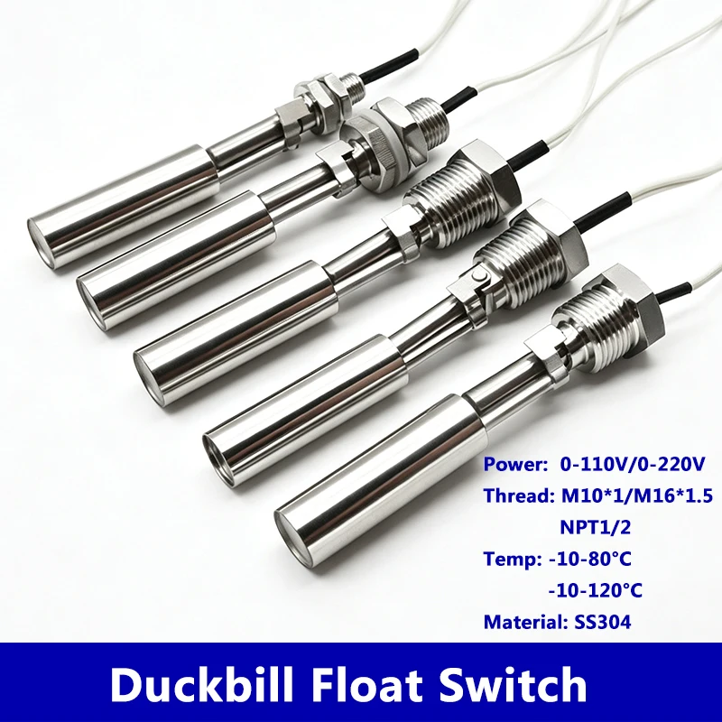 Stainless Steel Float Switch Duckbill Stainless Steel Float Level Switch Liquid Level Sensor Water Level Control Switch