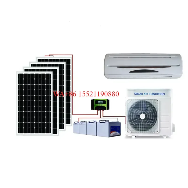WMWMNU For LED Display 9000BTU to 24000BTU DC Inverter 100 Percent Solar Air Conditioner With Solar Panel