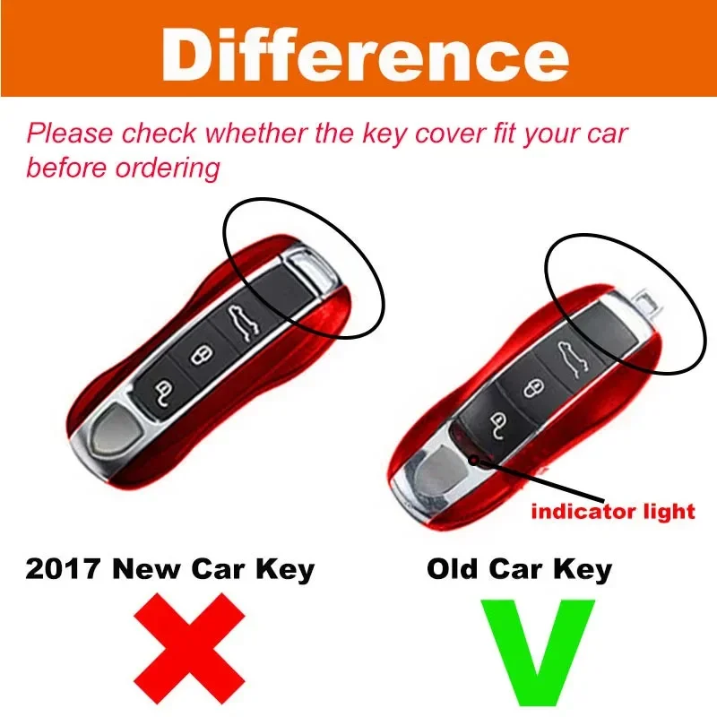 Mix Black Center Car Smart Remote Key Case Cover For Porsche Panamera Spyder Carrera Macan Boxster Cayman Cayenne 911 970 981
