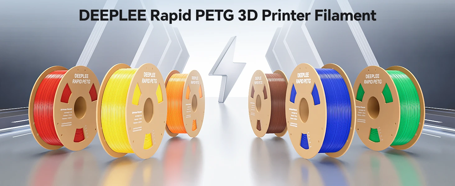 DEEPLEE 10KG RAPID PETG Filament 1,75mm für Neptune 4 Plus/Max High Flow, Stoßfestes 3D-Druck PETG Filament 10KG – Detail 1