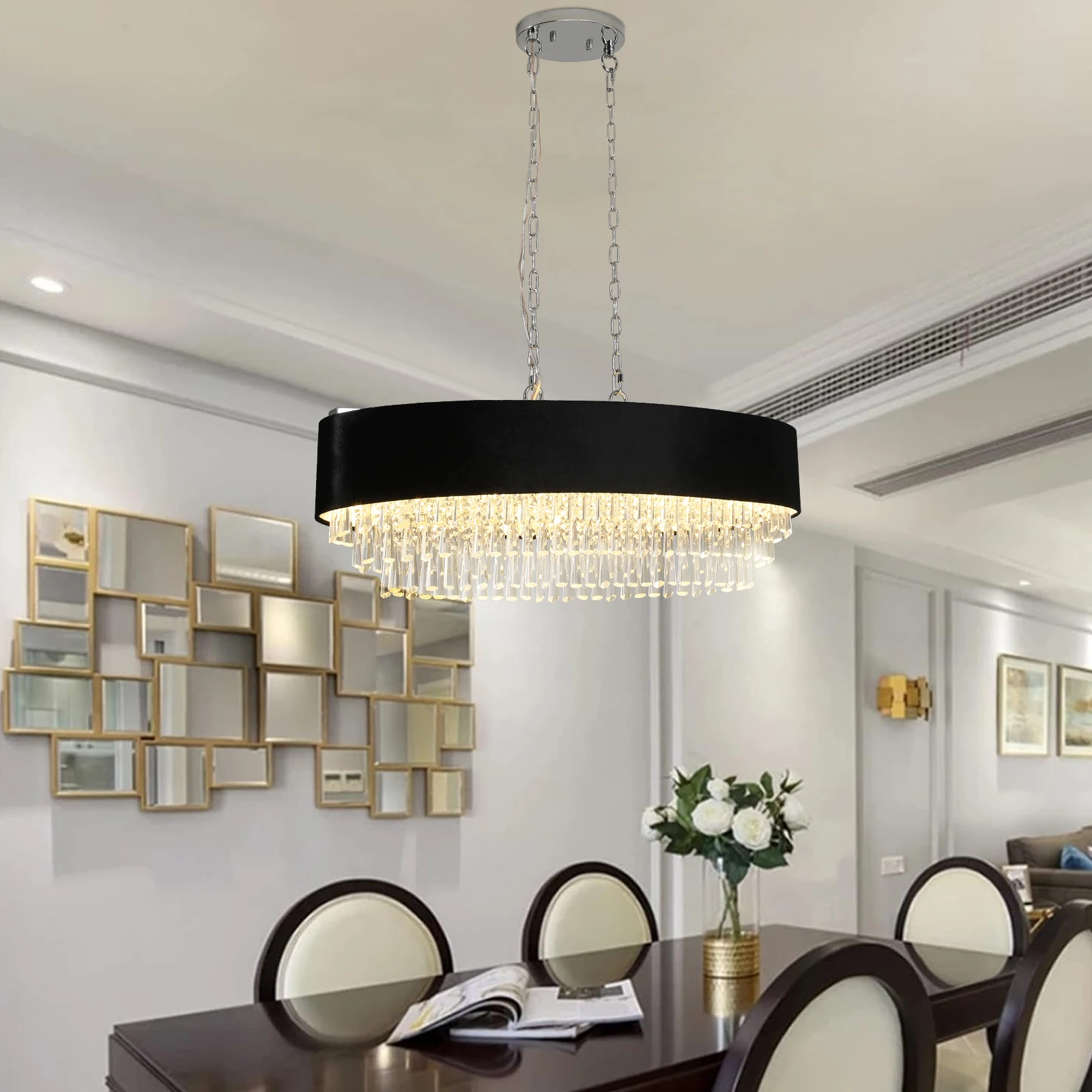 Popular Crystal Light Decoration, 3 Tier Round Crystal Light, Modern Design Ceiling Chandelier for Living Room Dining Room