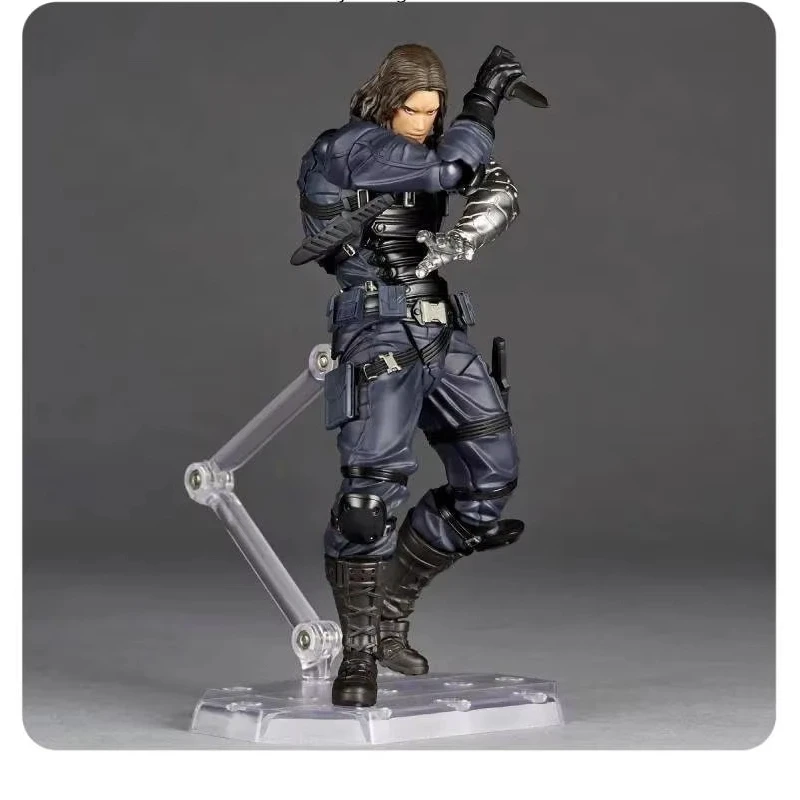 

Зимний солдат Marvel, 14 см, шарнирная механическая рука, ПВХ фигурка, статуя для украшения рабочего стола и предметов коллекционирования