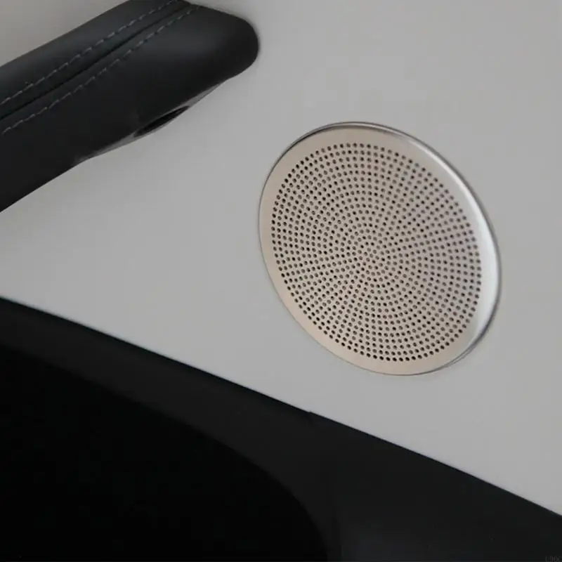 2Pcs Vehicle Speaker Covers High Temperature Resistant Metal Adhesive Mount New