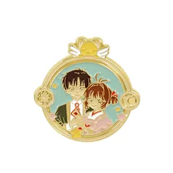 Sakura Kinomoto And Syaoran Li Enamel Pin Anime Card Captor Sakura Badge Cute Jewelry