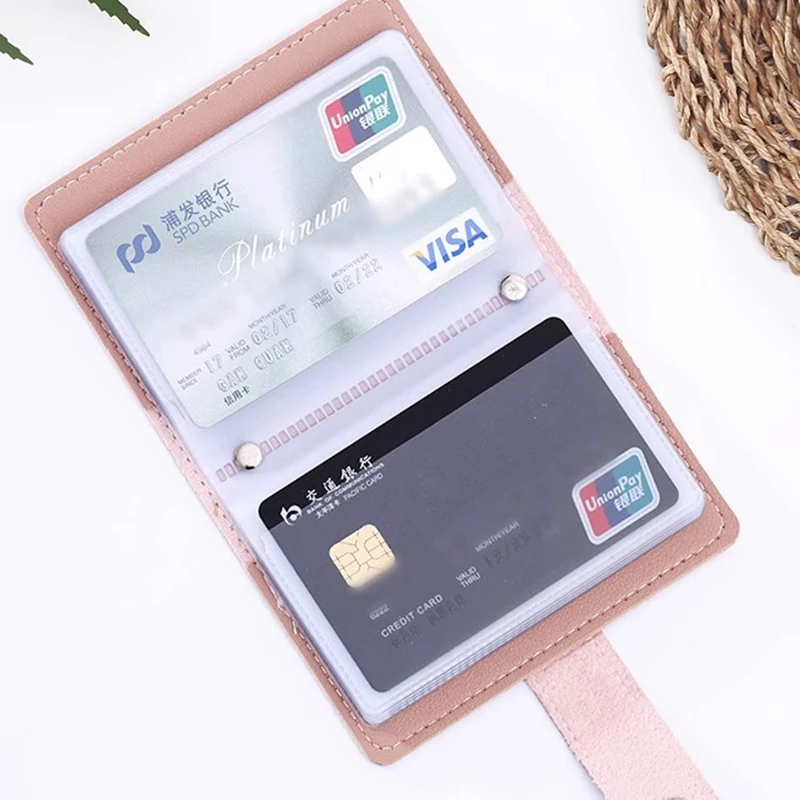 Anti Theft Brush Compact Card Bag Driver's License Wallet Men Anti Magnetic Large Capacity Bank Card Holder Portable Card Clip