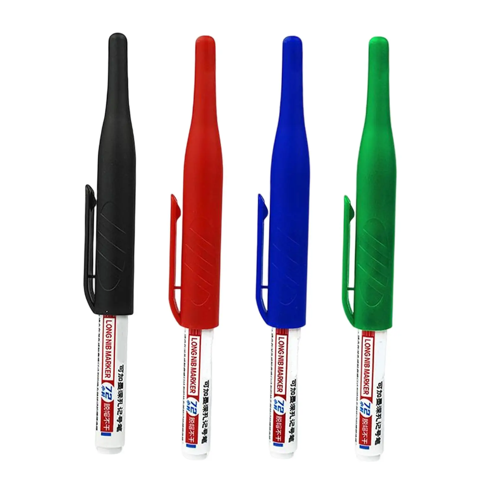 4Pcs Long Reach Markers Woodworking Tool Rock Carpenter Clay Pen